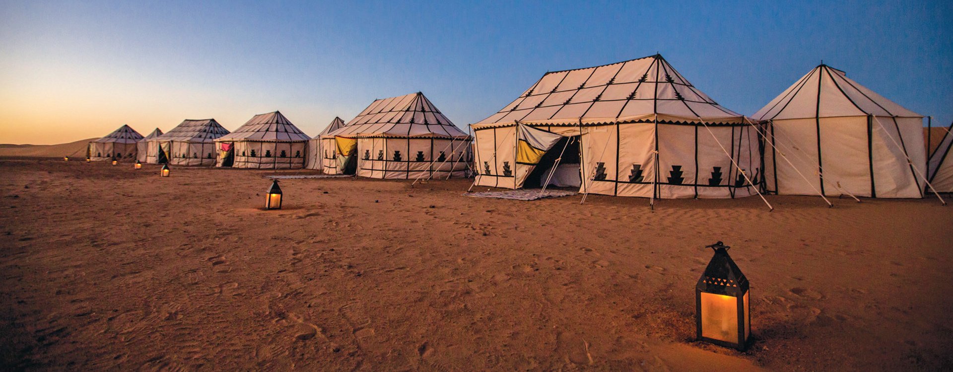 A camel trek and desert camp in the Sahara.