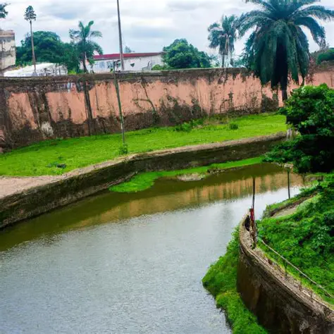 Historic walls and moat of Benin City