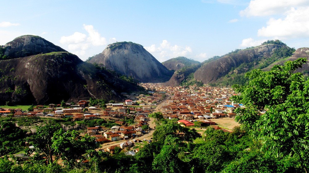 Stairs leading up Oke Idanre Hill